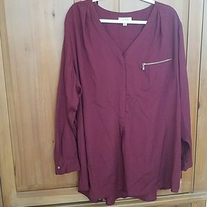 Calvin Klein maroon blouse